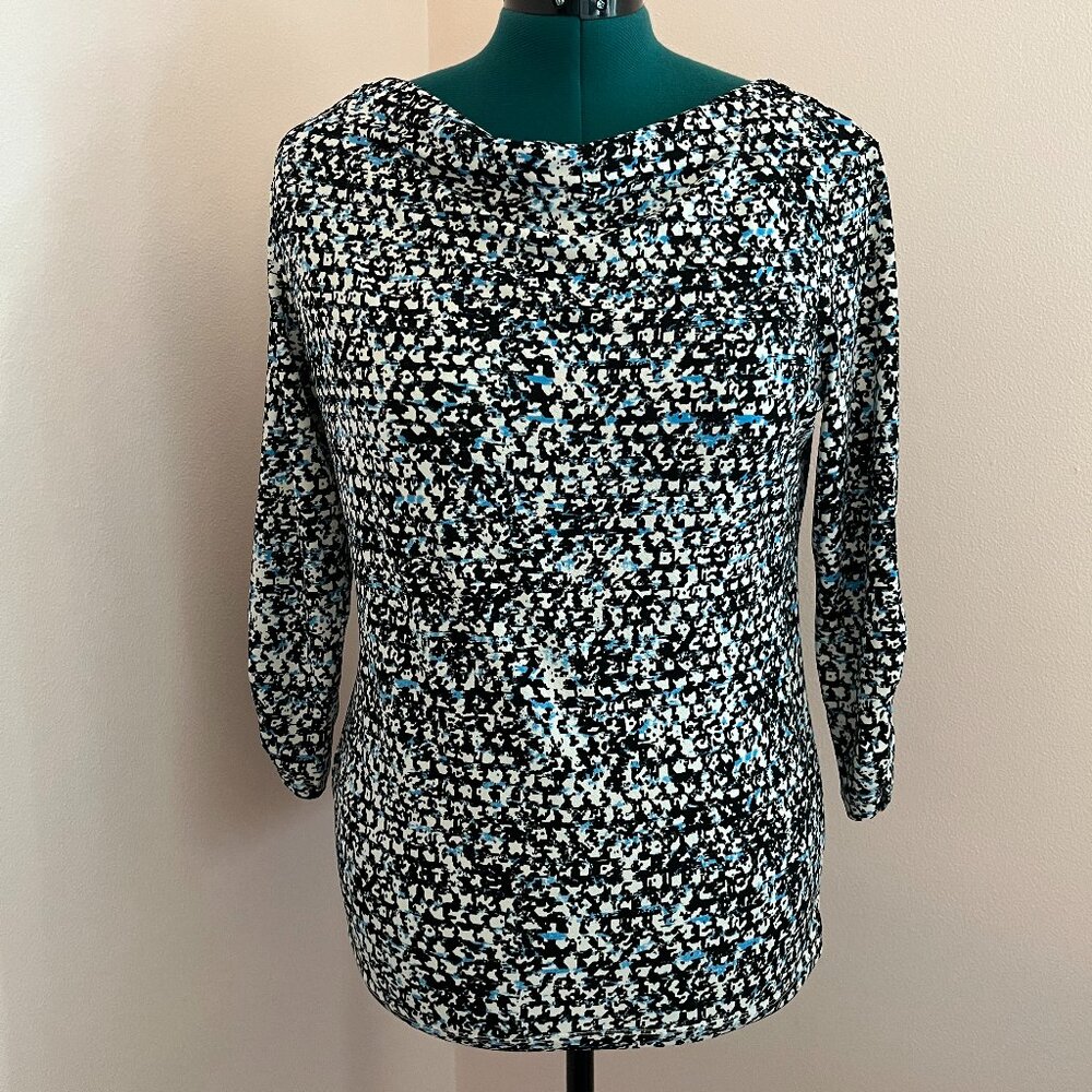 Ann Taylor Misses Large Print Knit Top